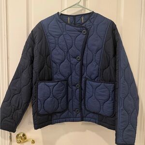 Zara Navy Quilted Women's Jacket